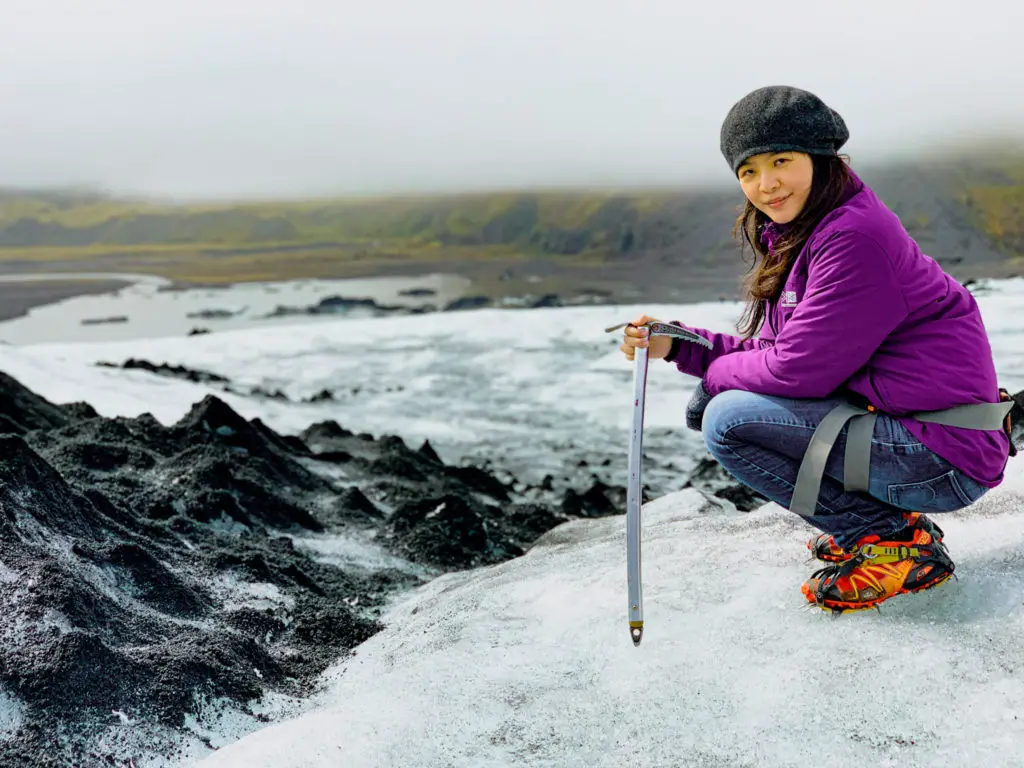 Solheimajokull Glacier Walking in Iceland in the summer