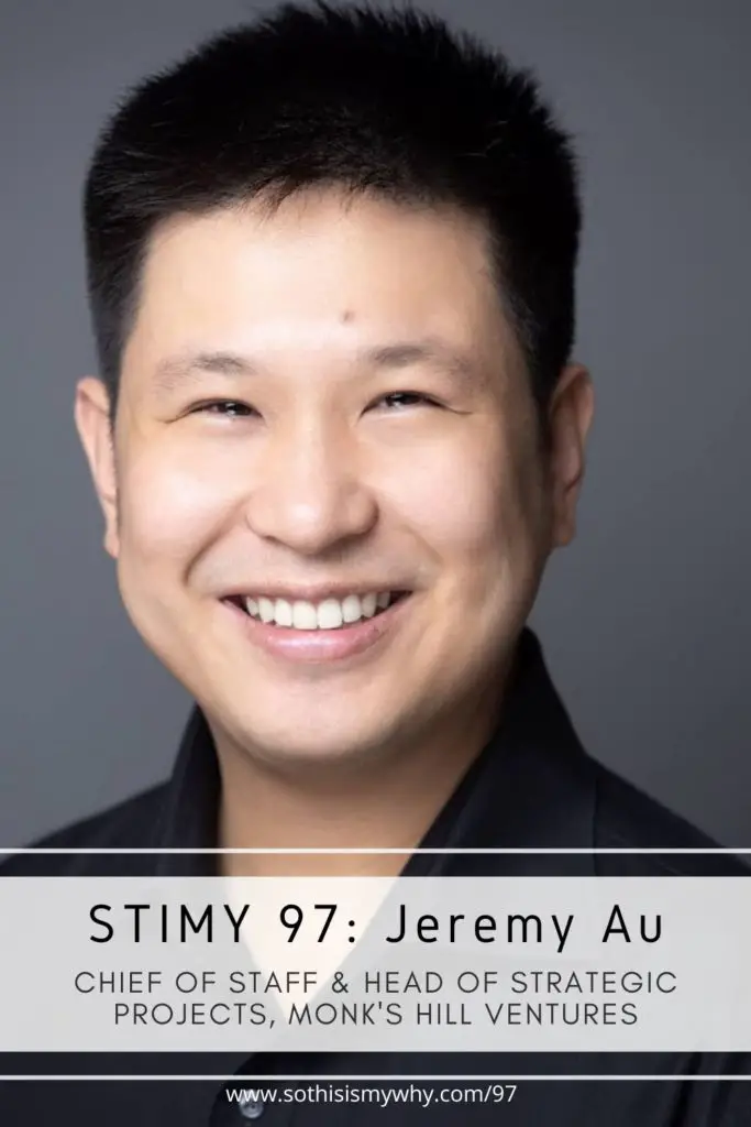 Jeremy Au Chief of Staff, Head of Strategic Projects at Monk's Hill Ventures Singapore, startup founder, podcaster at BRAVE Southeast Asia Tech Podcast