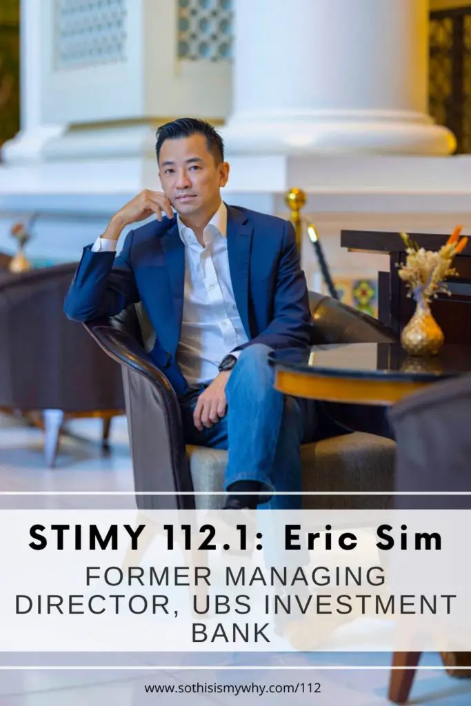 Eric Sim Managing Director UBS Investment Banker, son of Singapore prawn noodle shop