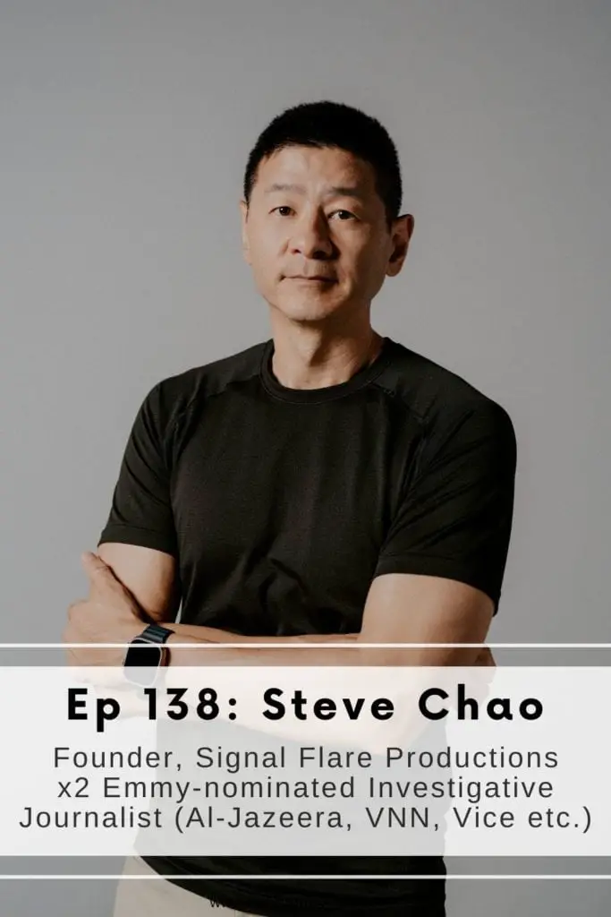 Steve Chao investigative journalist war correspondent Al-Jazeera, VICE BBC, CTV Canadian broadcast asia bureau chief so this is my why podcast interview ling yah kl podfest 2024 pjpac signal flare productions company founder alpha
